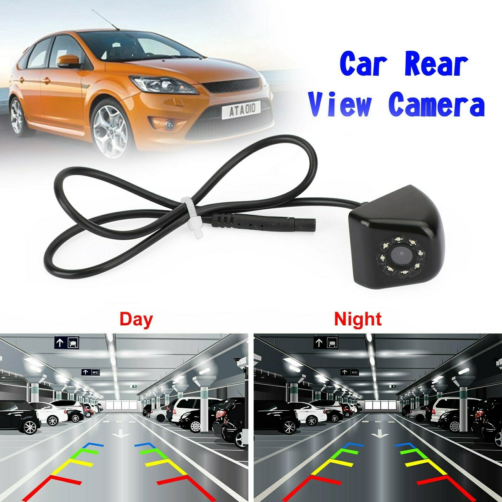 170º Car Rear View Reverse Backup Parking Camera Waterproof Night View HD CMOS/