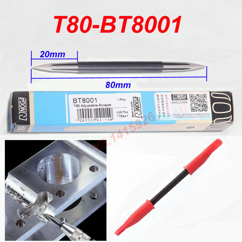 1Pc NOGA T80 T8001 Metalworking chamfering Deburring adjustable Scraper Blade