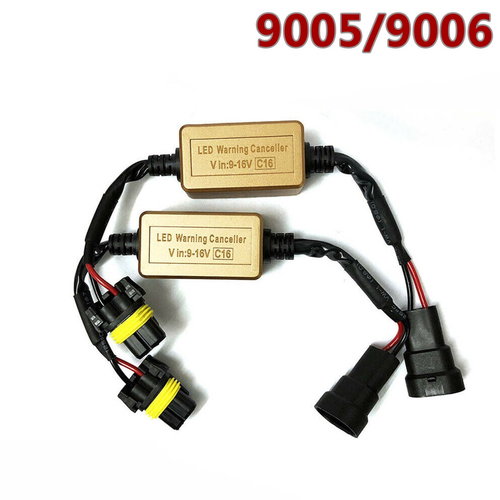 2x 9005 9006 LED DRL HID Headlight Kit Canbus Anti-Flicker Load Resistor Decoder