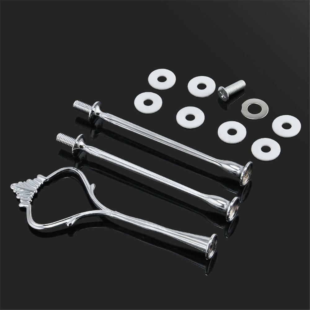 2/3 Tier Cake Plate Stand Handle Kit Cupcake Crown Fitting Metal Wedding Party
