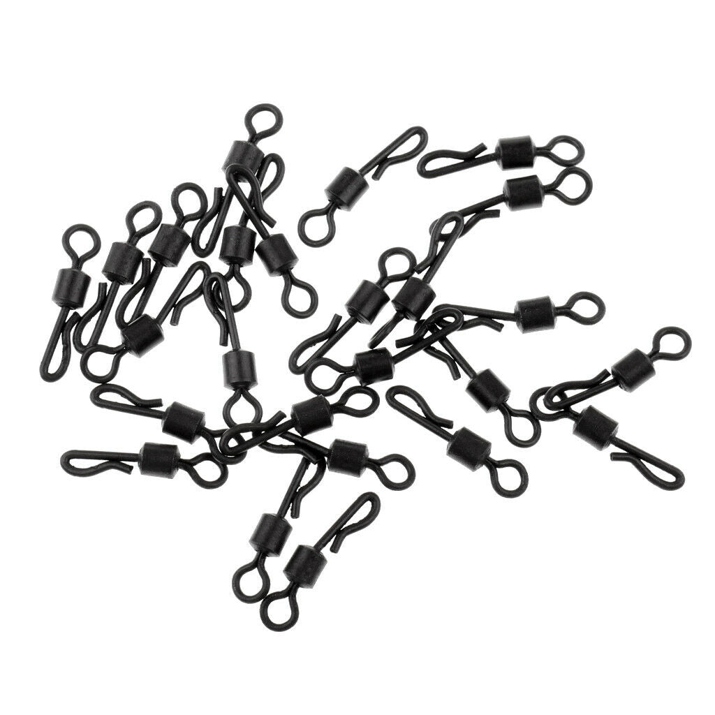25 Pieces Quick Swivels Connector Clip Rig Fishing Accessory Copper 17mm