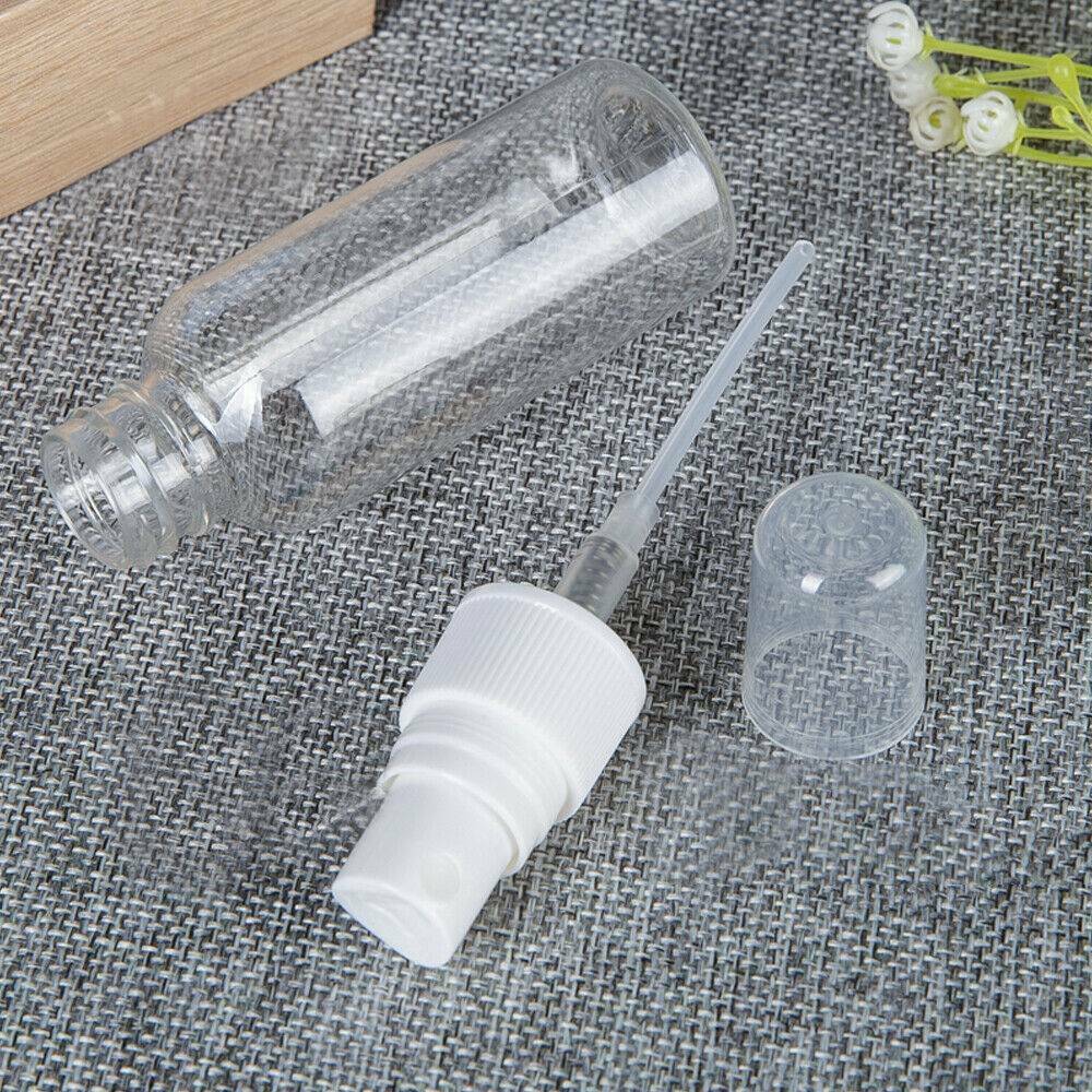 Lots 5Pcs 60ml 2OZ Travel Transparent Plastic Empty Spray Bottle Set Reuse US
