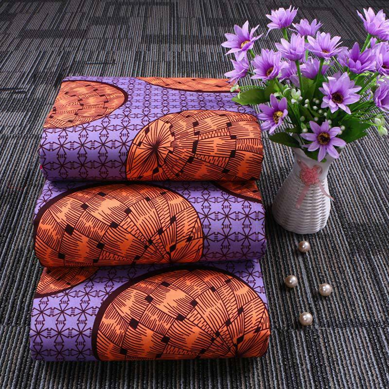 African Ethnic Polyester Wax Cloth Calico Fabric Geometric Pattern Garment DIY