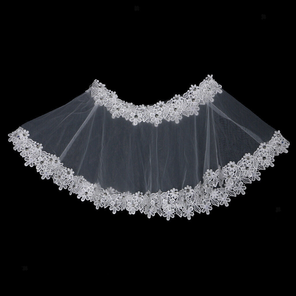 Bridal Lace Flower Edge Shawl Wedding Shrug Wrap Cape Wedding Accessory
