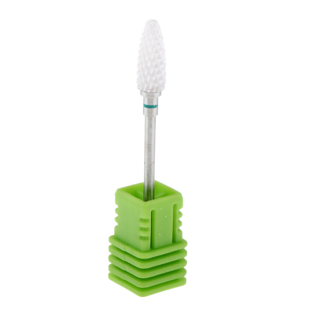 3/32 Ceramic Polishing Head Nail Drill Bit for Electric Nail Machine Green-C