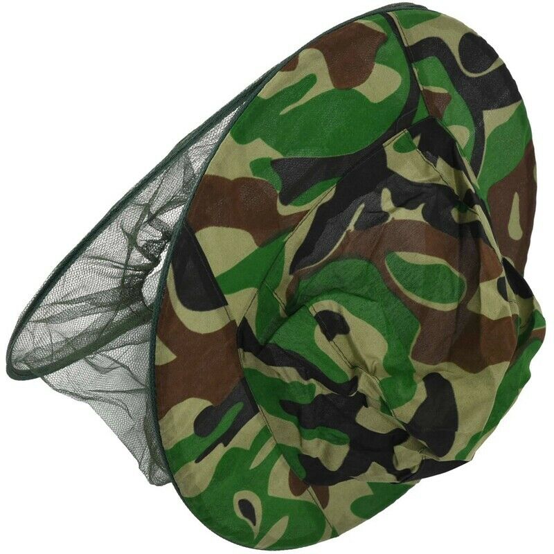 Camouflage Patten Beekeeper Hat Beekeeping Face  C8G3