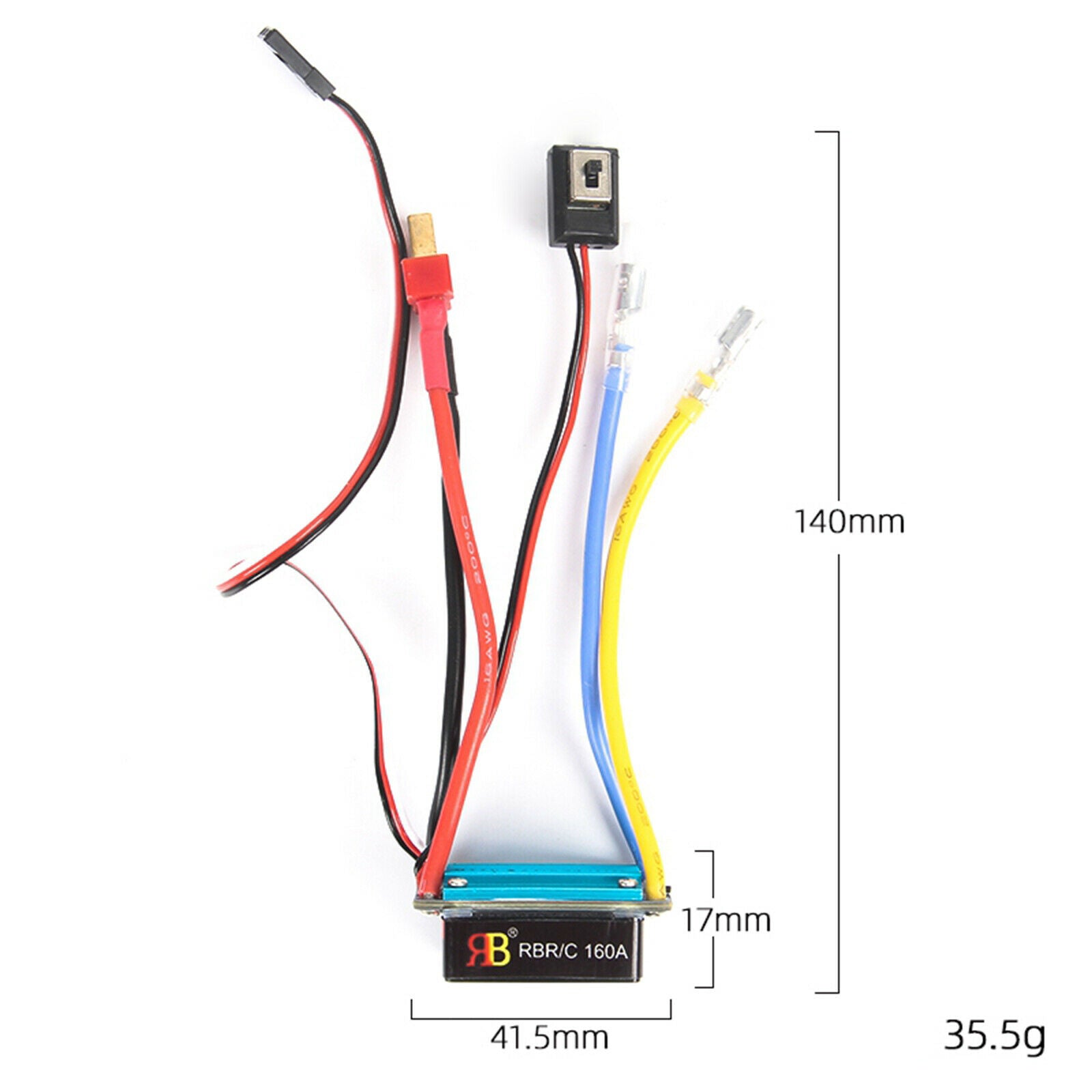 160A Waterproof ESC BEC Speed with ESC for 1/10 Car Crawler Buggy DIY Accs