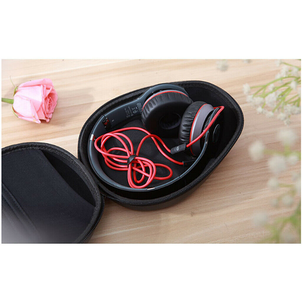 Hard Storage Carrying Travel Case Box For Headphones Headset Earphone Black