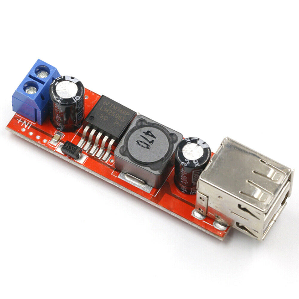 DC 6-40V to 5V 3A Double USB Charge DC-DC Step-down Converter Module For Vehicle