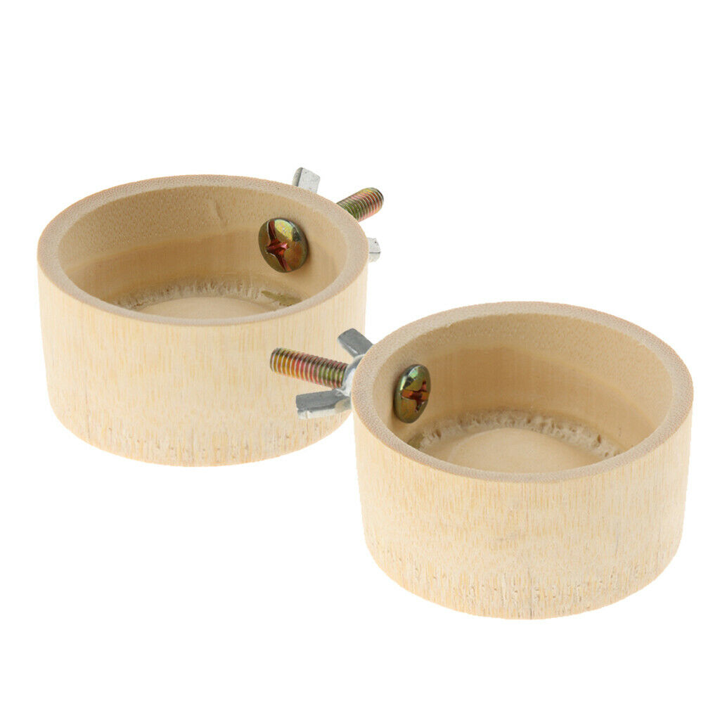 2pcs Healthful Bamboo Feeder to Hamster Small Pets Chinchillas Guinea Pig
