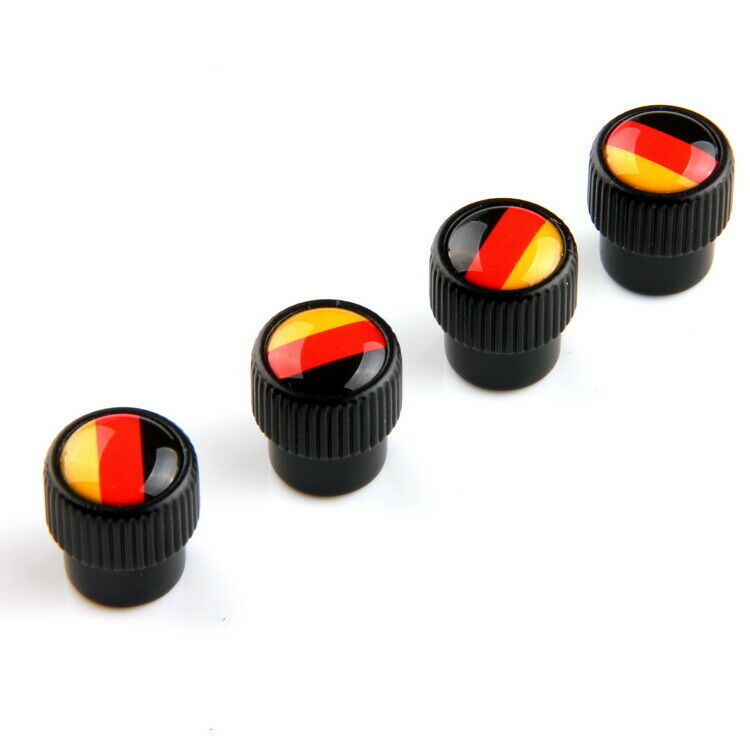 4Pcs Car Wheel Tire Valve Stem Air Cap Dust Cover Germany German Flag Universal