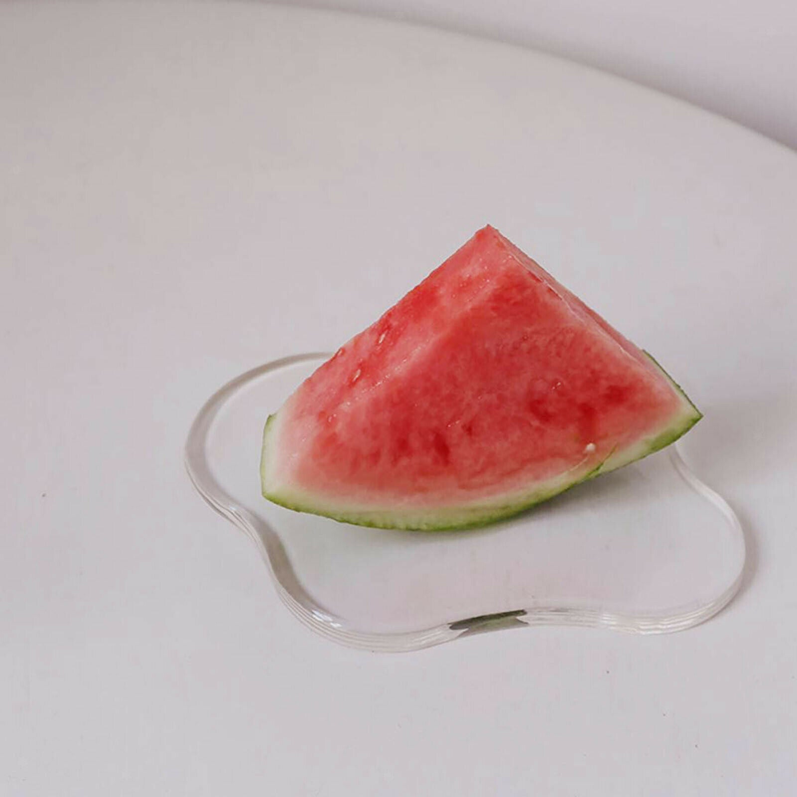 1PC Transparent Acrylic Coaster Non-Slip Decorative Pads for Restaurant