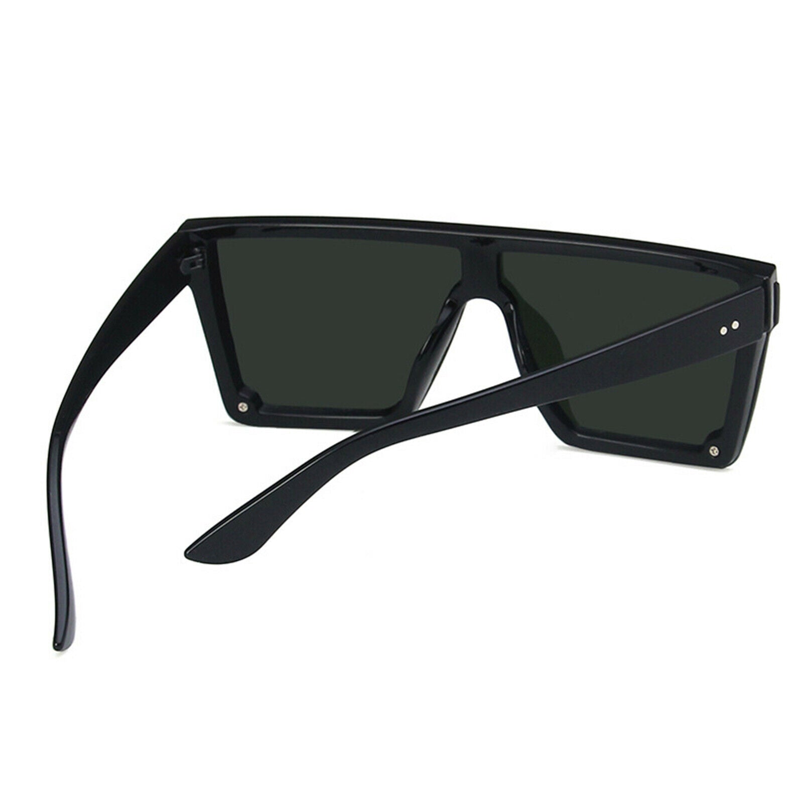 Trendy Square Sunglasses Large Frame Glasses Mirror Shades Running Eyewear