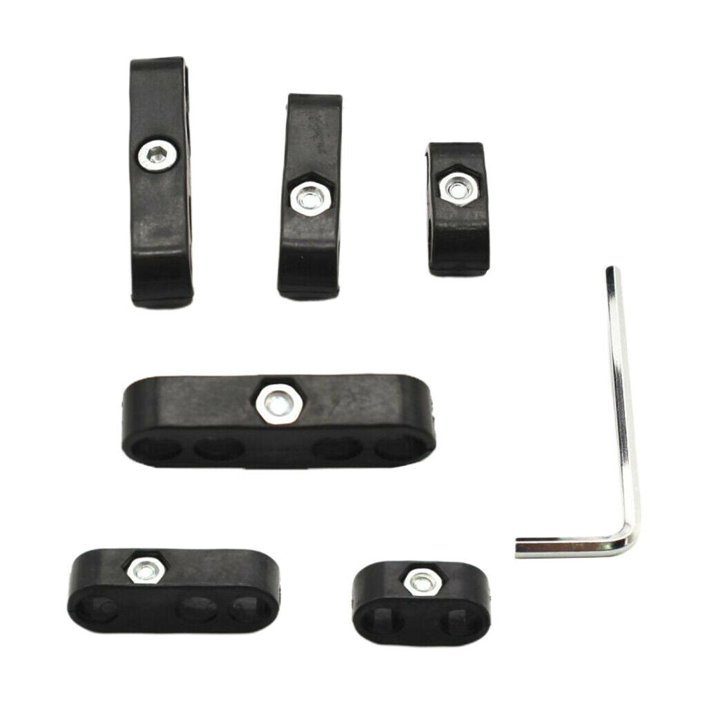 6x New Black Spark Plug Wire Cable Cord Separators Set For Chevy Ford Mopar