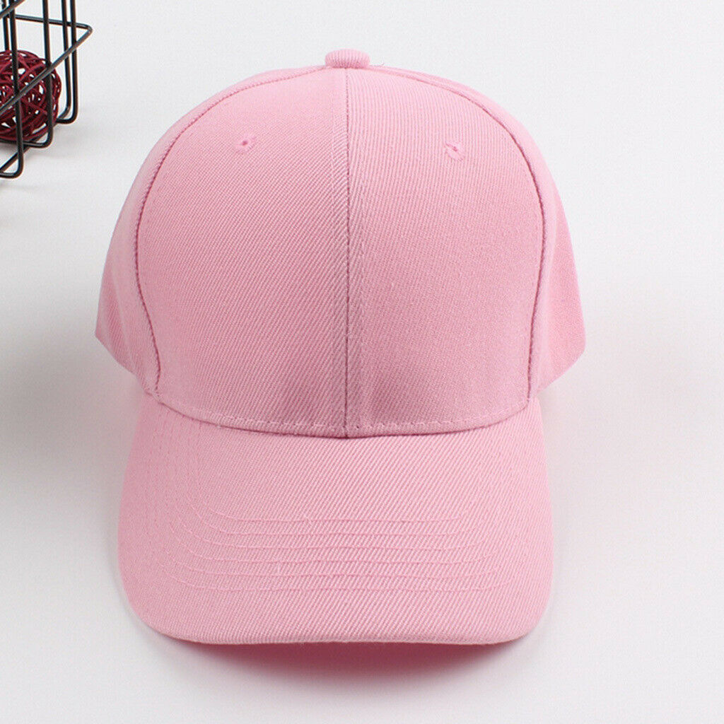 Fashion Curved Baseball Cap Casual Golf Peaked Sun Hat Trucker Hat Pink