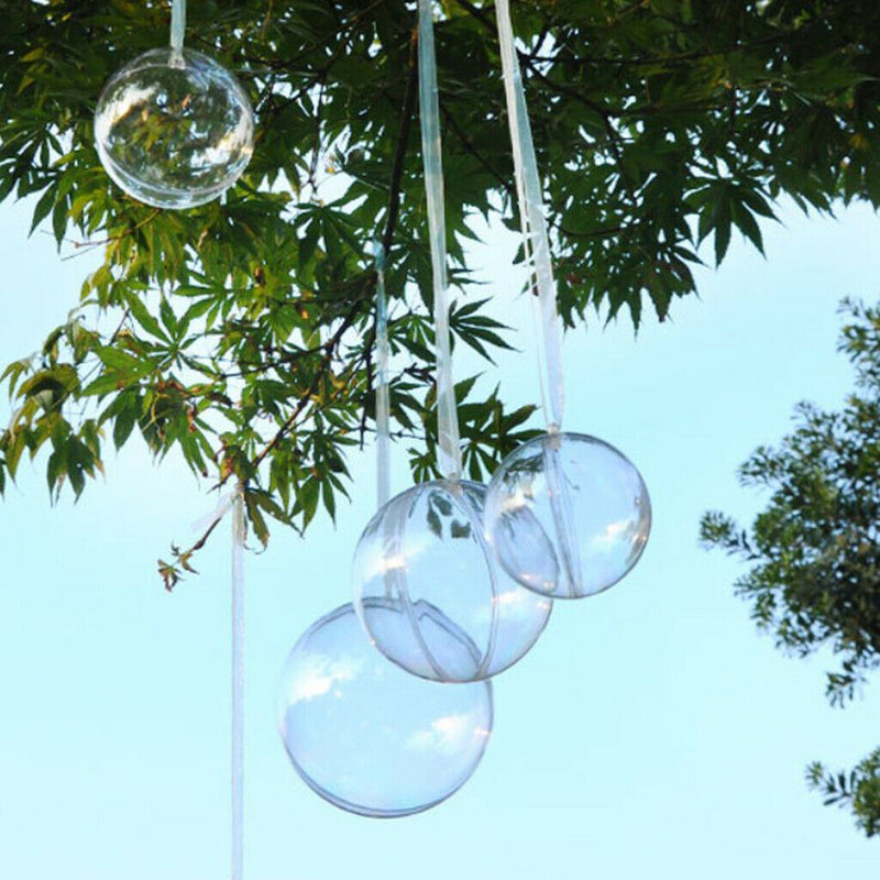 Clear Refillable Plastic Ball Candy Box Christmas Bauble Tree Ornament  12cm
