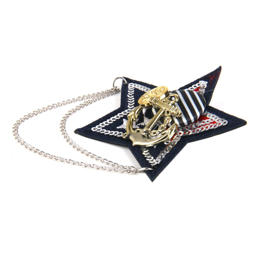 Military Chain  Star Brooches Brooch Pin Party Costume Men's Accessory