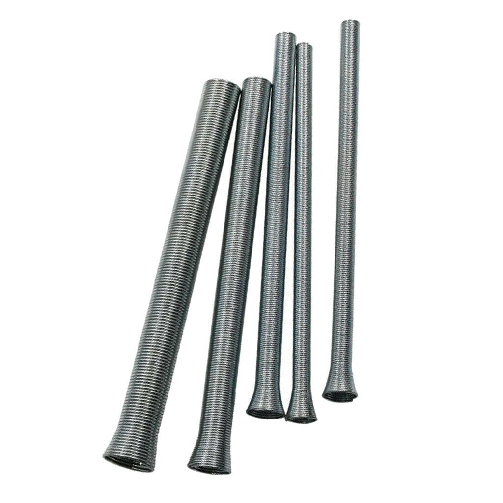 Set of 5 Spring Steel Tubing Bender Kit 1/4" 5/16" 3/8" 1/2" 5/8"