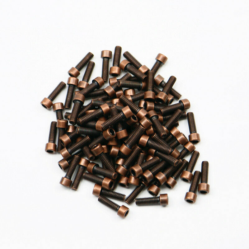 M6 100pcs Copper Fairing Body Top Hexagon Inner Hexangular Bolts Screw Universal