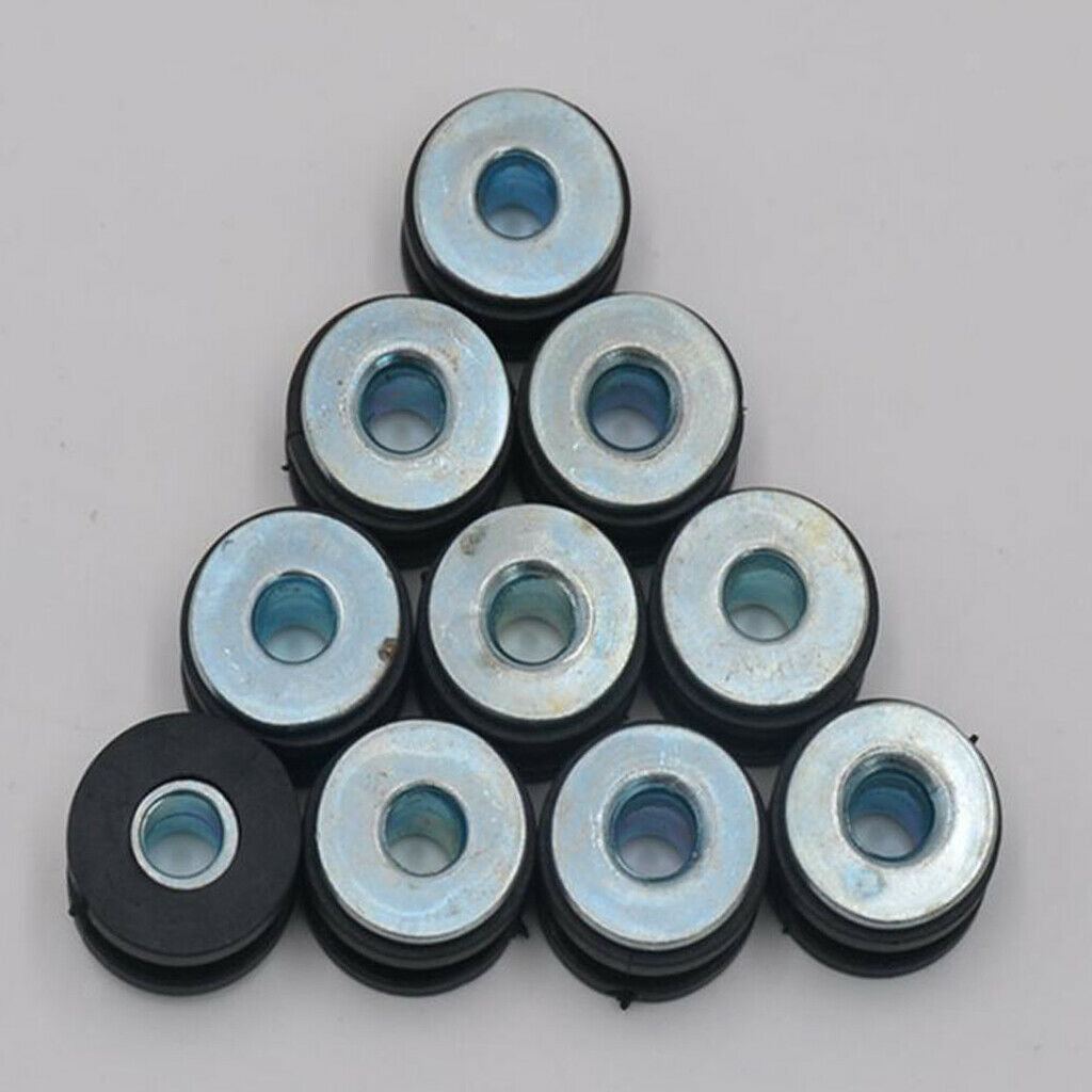 10x Motorcycle Rubber Grommets Bolt Pressure Relief Cushion Kit For Fairings