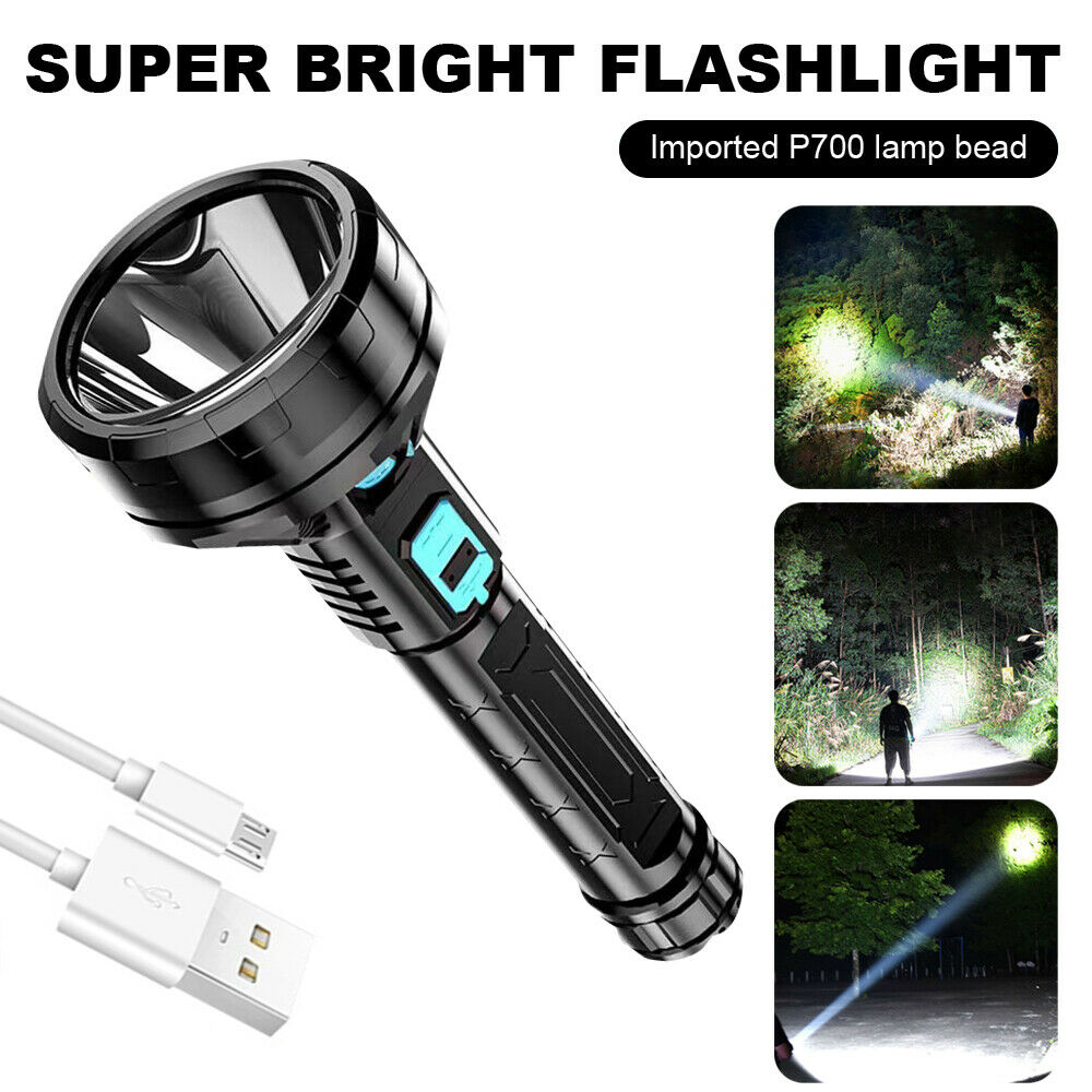 LED Flashlight Torch Light Camping Hiking Lamp 3Mode Rechargeable High Bright