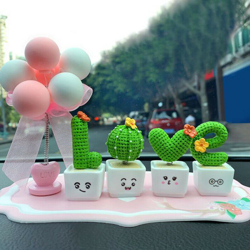 4PcsCactus Shaped Adornments Decorative Bonsai Prop Cactus Plant Potted DecoFCA