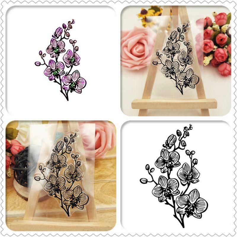 Phalaenopsis Silicone Clear Seal Stamp DIY Scrapbooking Embossing Photo Album