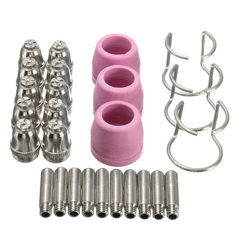 26PCS AG-60 / SG-55 Plasma Cutter Cap Torch Electrode Tip Conductive Nozzle Set
