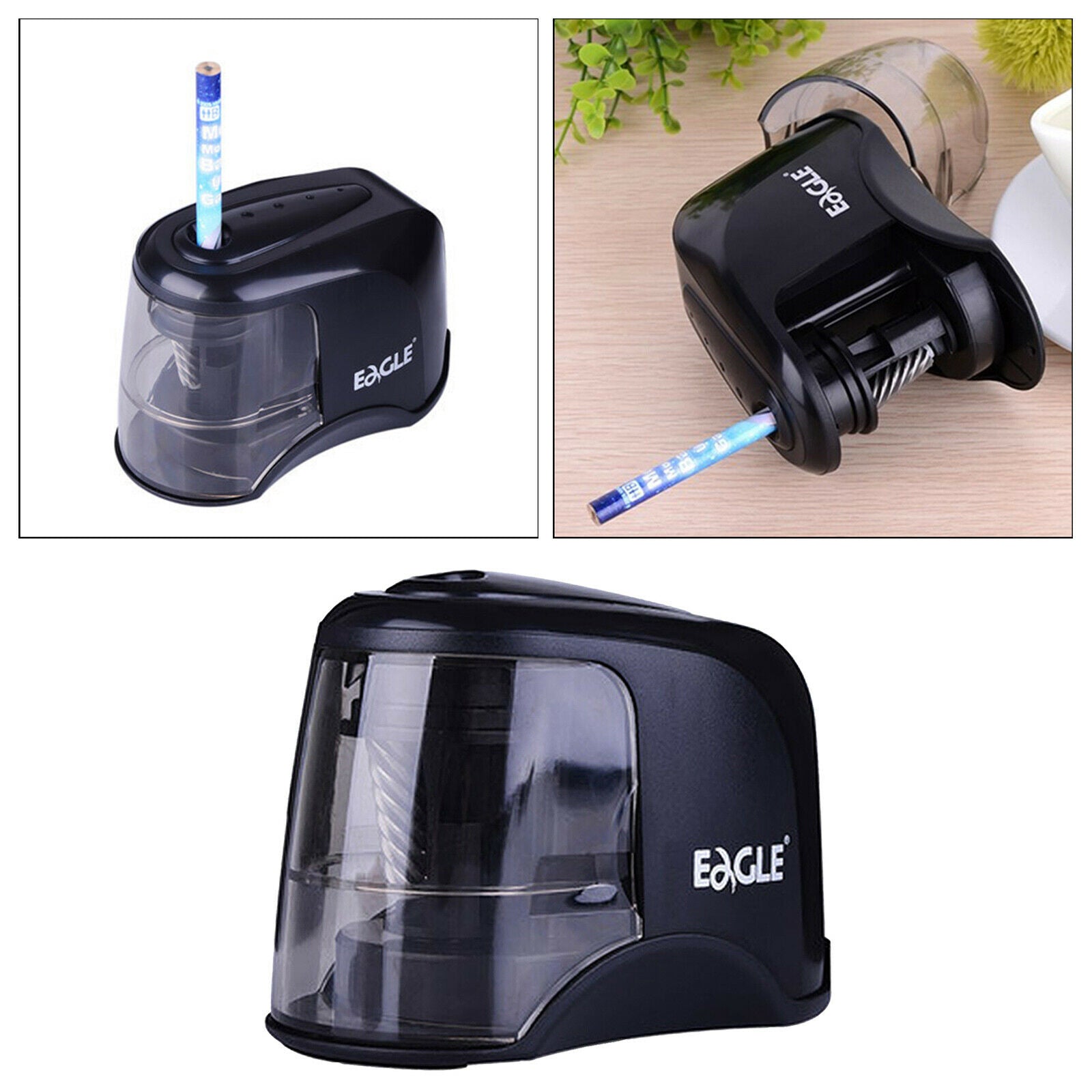 Electric Pencil Sharpener Battery Operated & USB Charge Automatic Sharpener