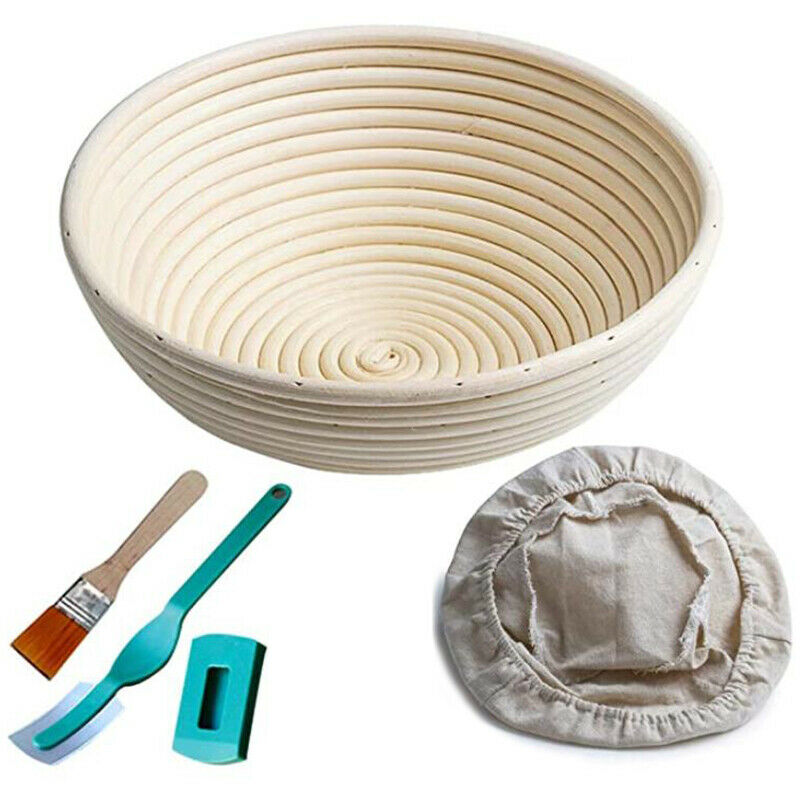Banneton Bread Proofing Basket By Caesar Bread, 10 Inch Round Sourdough Set, BS5