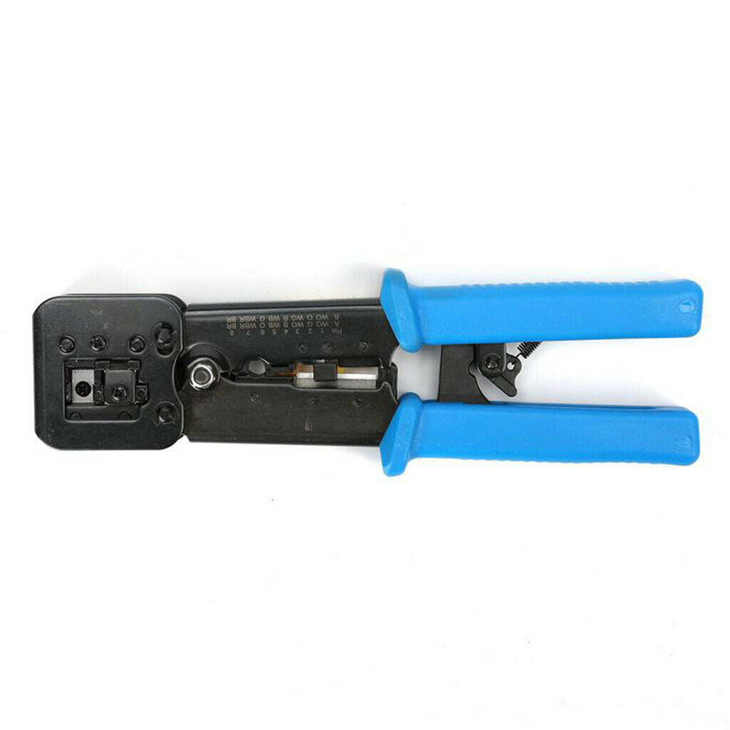 Crimping Tool Crimper RJ11 Ethernet Cutter Stripper Clamp Plier Blue
