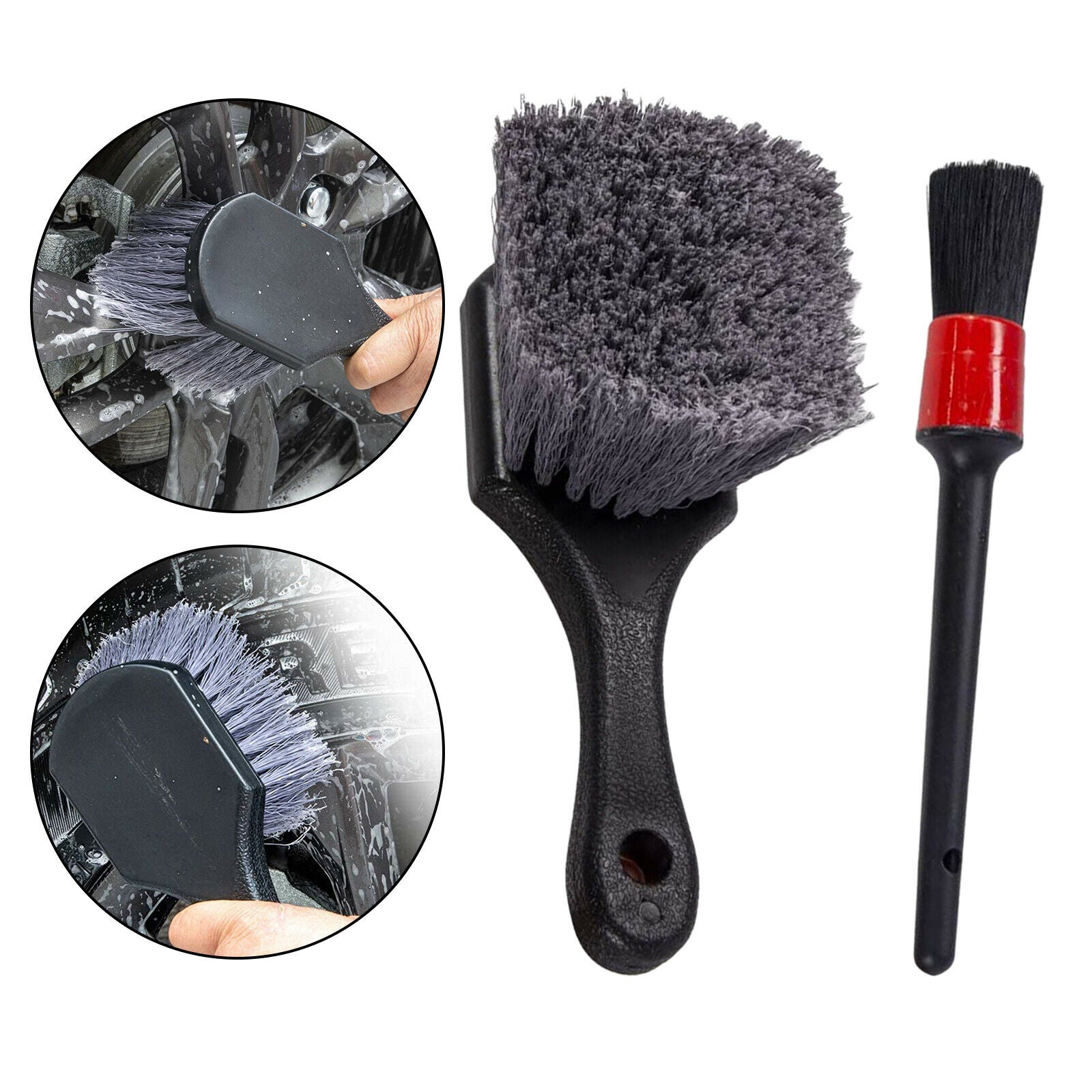 2PCS Car Detailing Brush Kit Vehicle Automobile for Clean Brush Car Care
