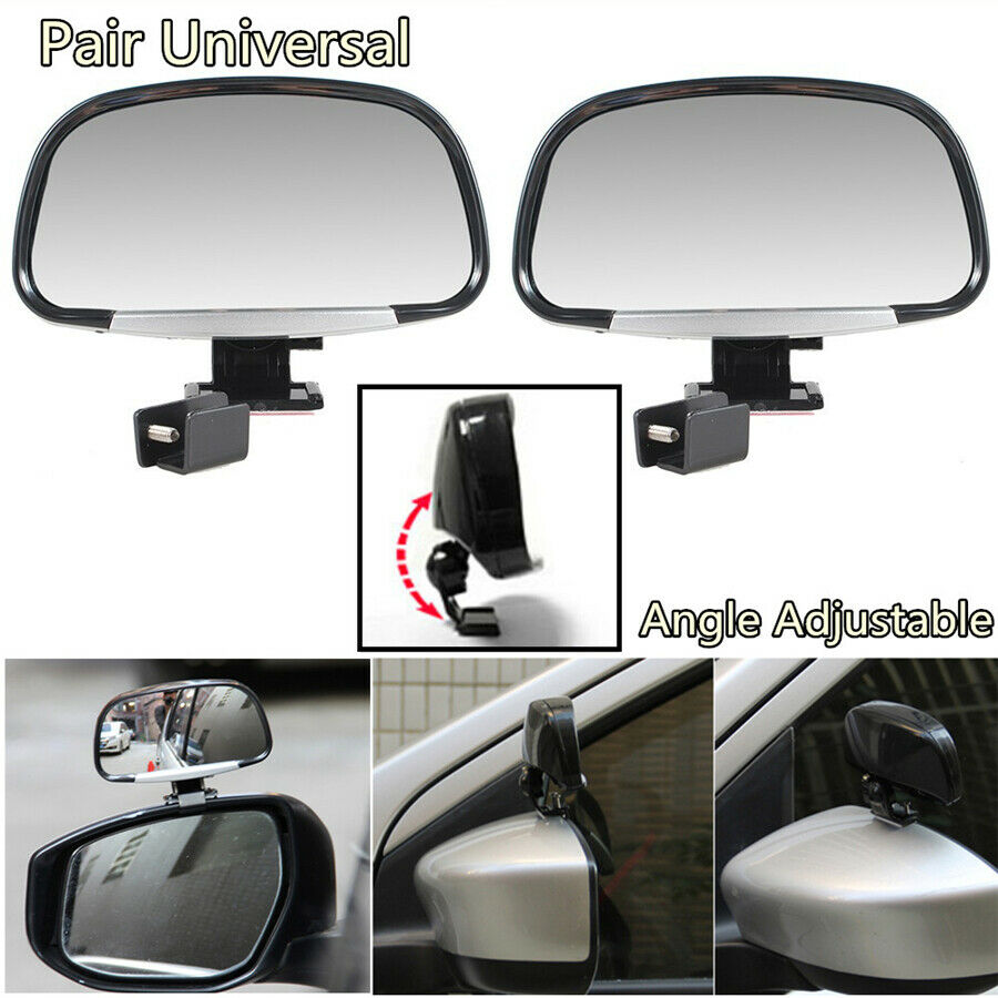 Universal 180 Degree Adjustable Car Blind Spot Side Rear View Wide Angle Mirrors