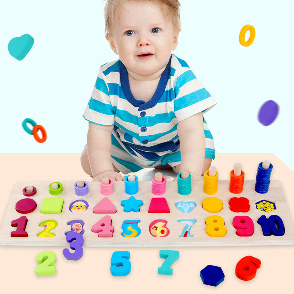 Matching Building Block Number Board Educational Learning Parent-child Game