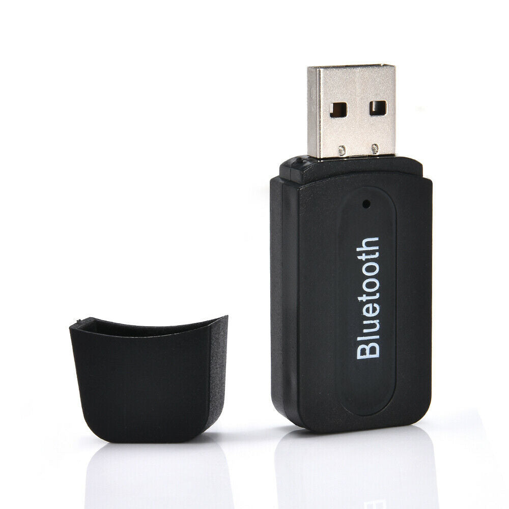 3.5mm to USB Bluetooth Receiver AUX Audio Music Adapter System For Laptop Car PC