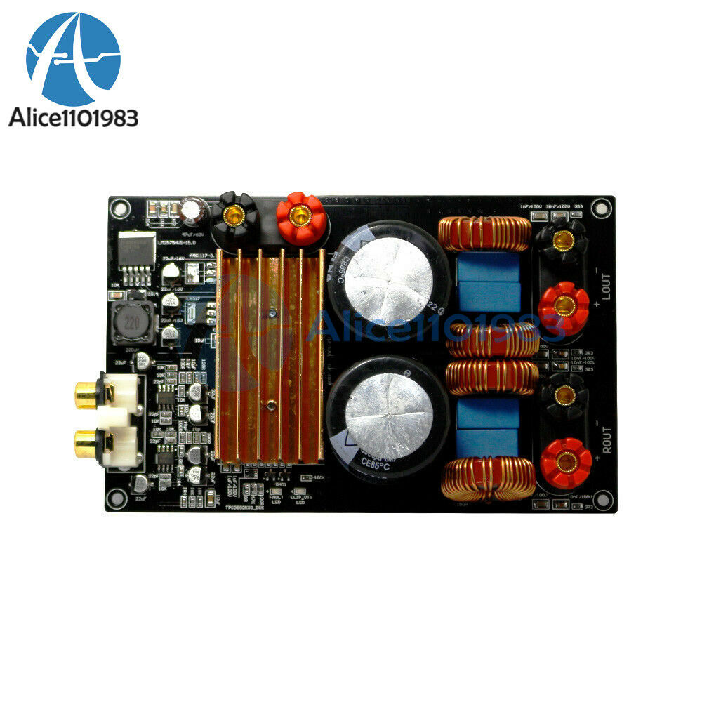 300W + 300W TPA3255 DC48V 3900UF/100V*2 Class D Audio Digital Amplifier Board