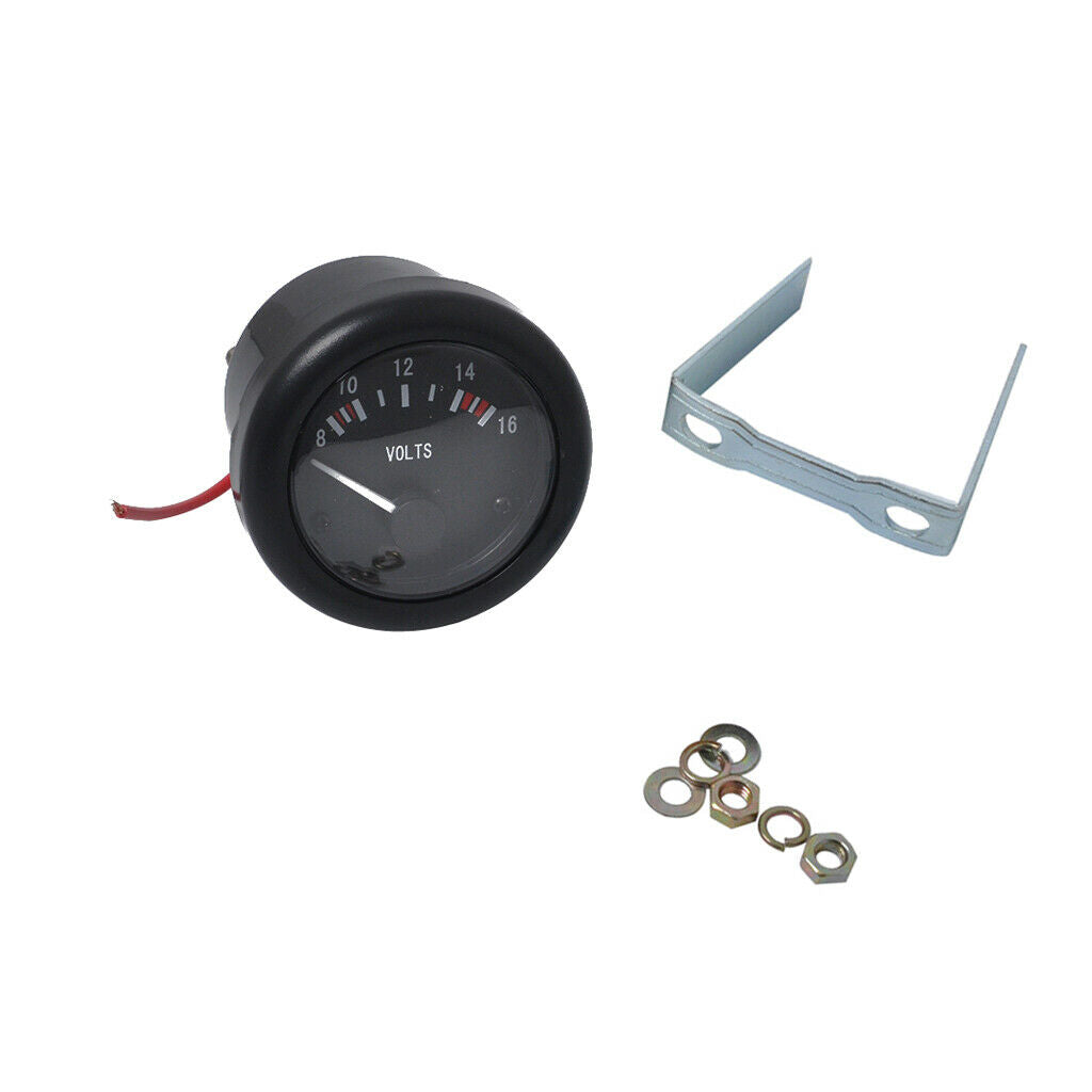 Voltmeter Gauge Meter Î¦52mm(2â€) White Pointer with LED Background Light 12V