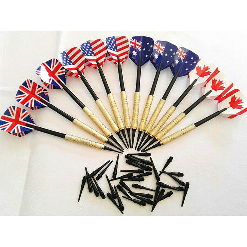 12 Pieces National Flag Soft Tip Darts 14 G For Electronic Dart Board