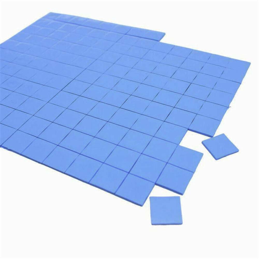 100* Blue 100x100x1mm GPU CPU Cooling Heatsink Silicone Thermal Conductive Pads.
