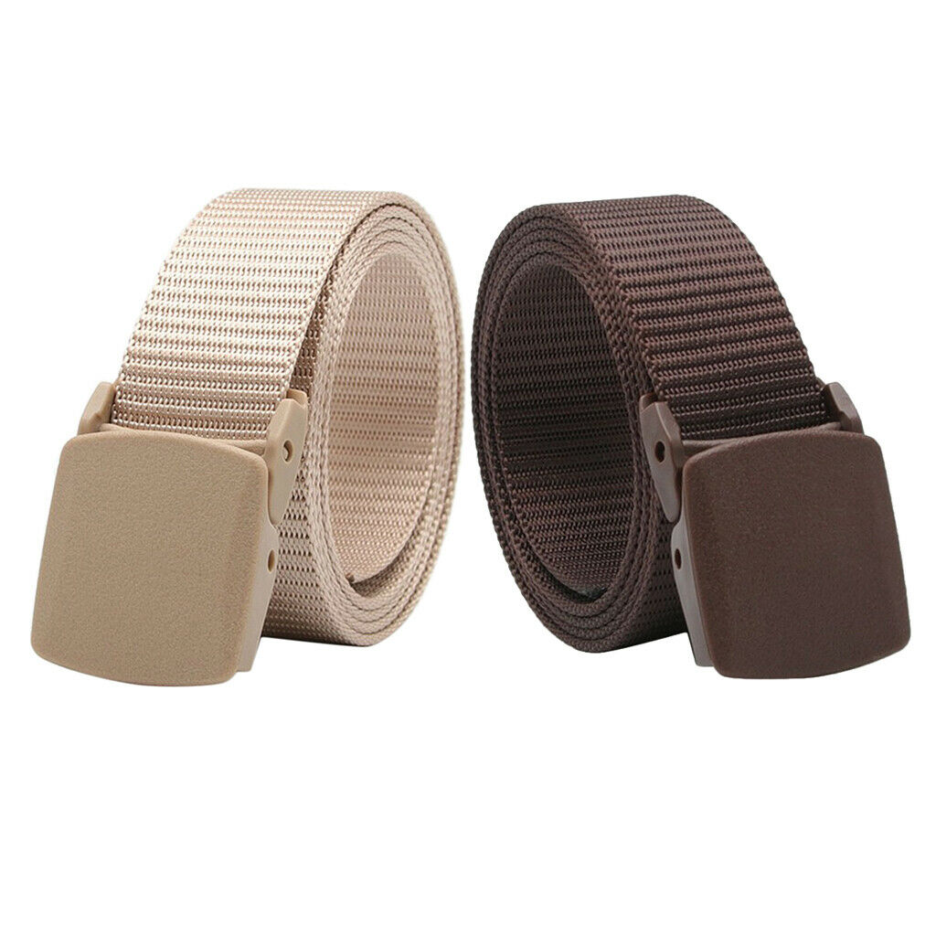 2Pcs Army Outdoor Nylon Webbing Belt Travel Sports Long Jeans Waistbelt