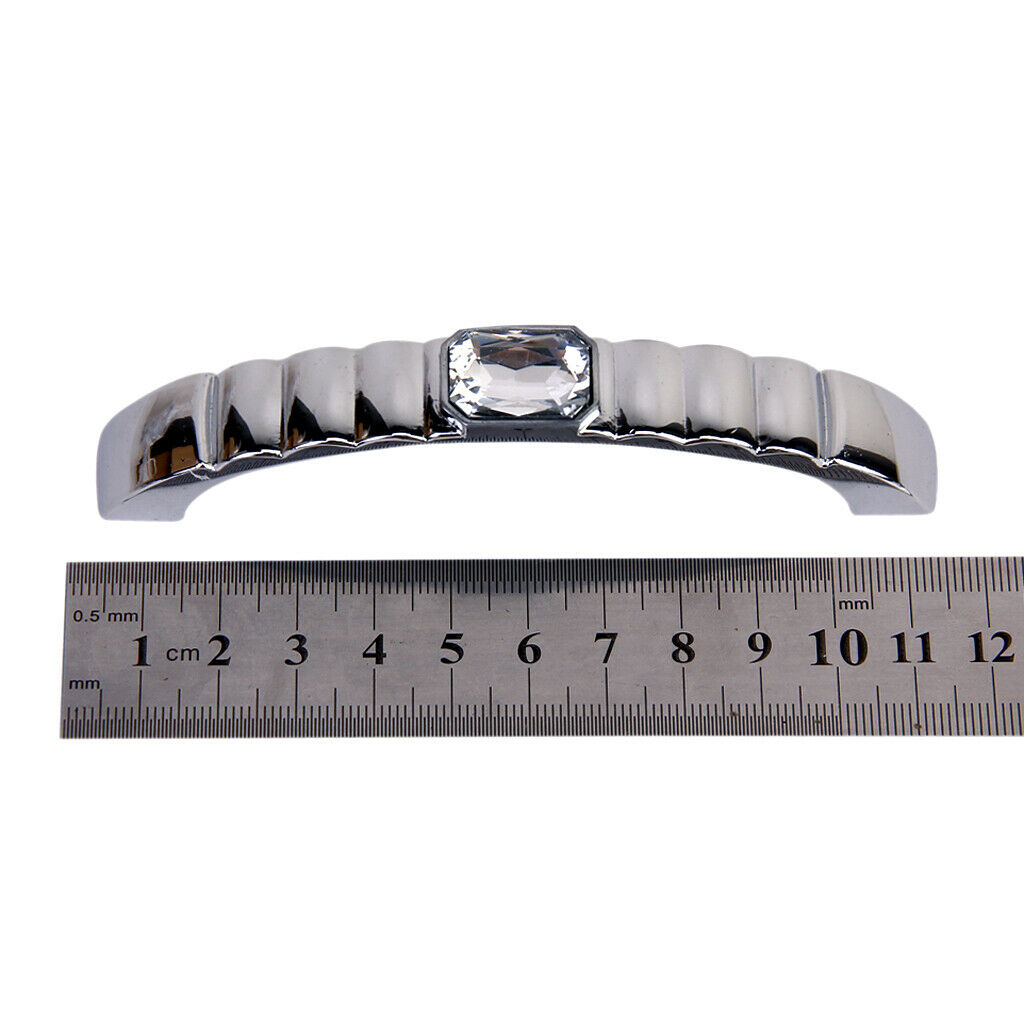 Rhinestones Long Handle Pull Cabinet Drawer Closet Furniture Door DIY 110mm