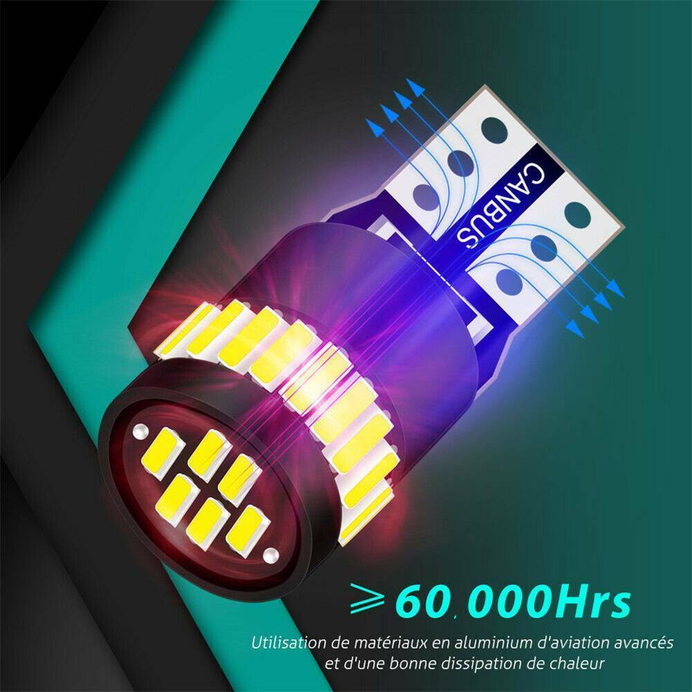 2x T10 501/194 W5W SMD 24 LED Car HID White CANBUS Error Free Wedge Light Bulb