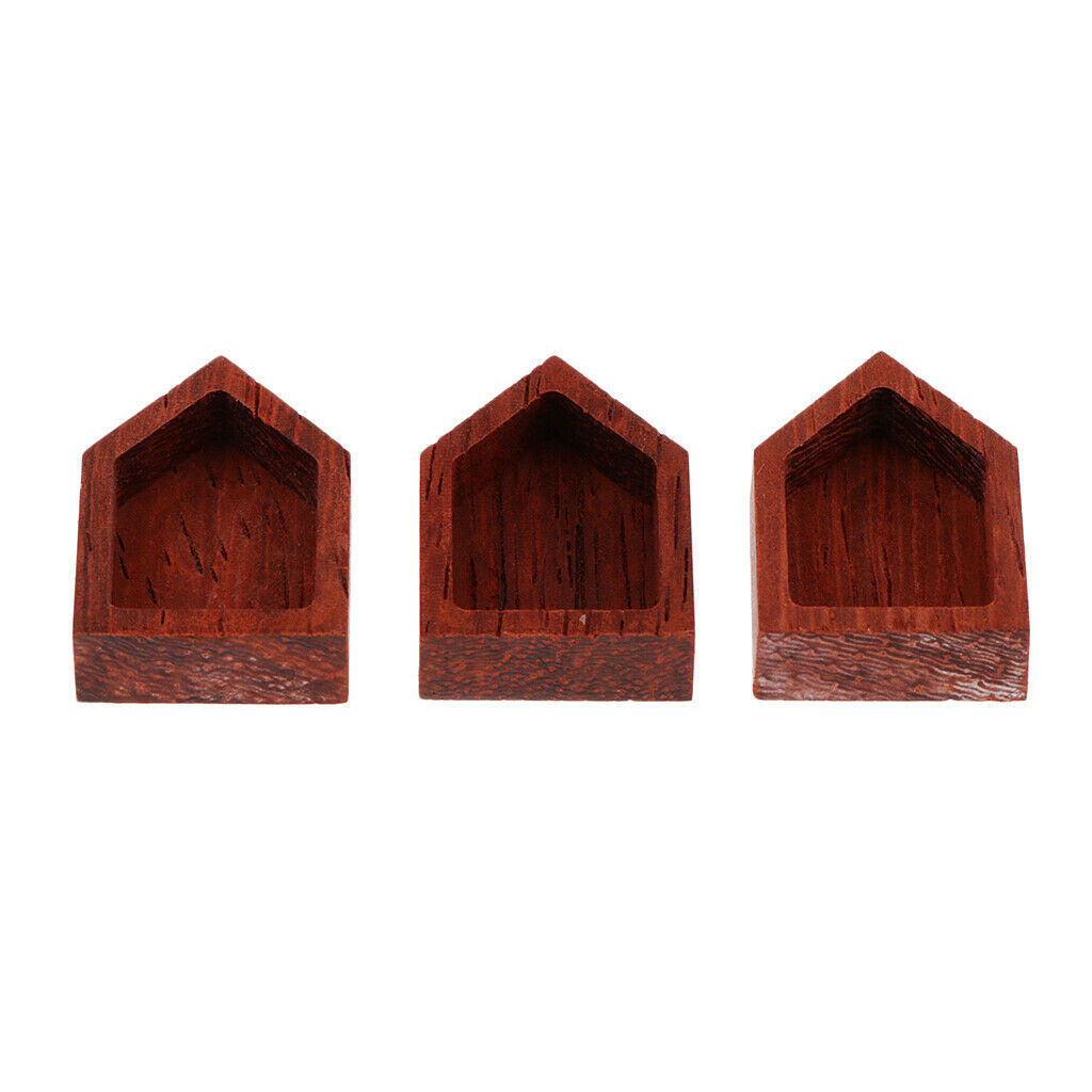 6Pcs Blank Wood Tray Wooden Frame Pendant for Crafts Jewelry Earring DIY