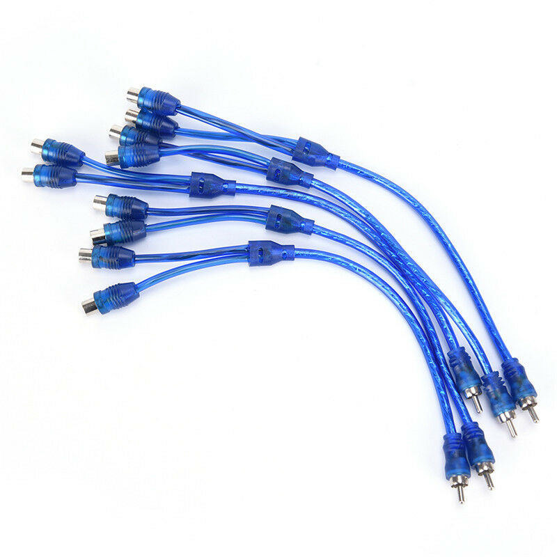 rca audio cable "Y" adapter splitter 1 male to 2 female audio line plug M.l8