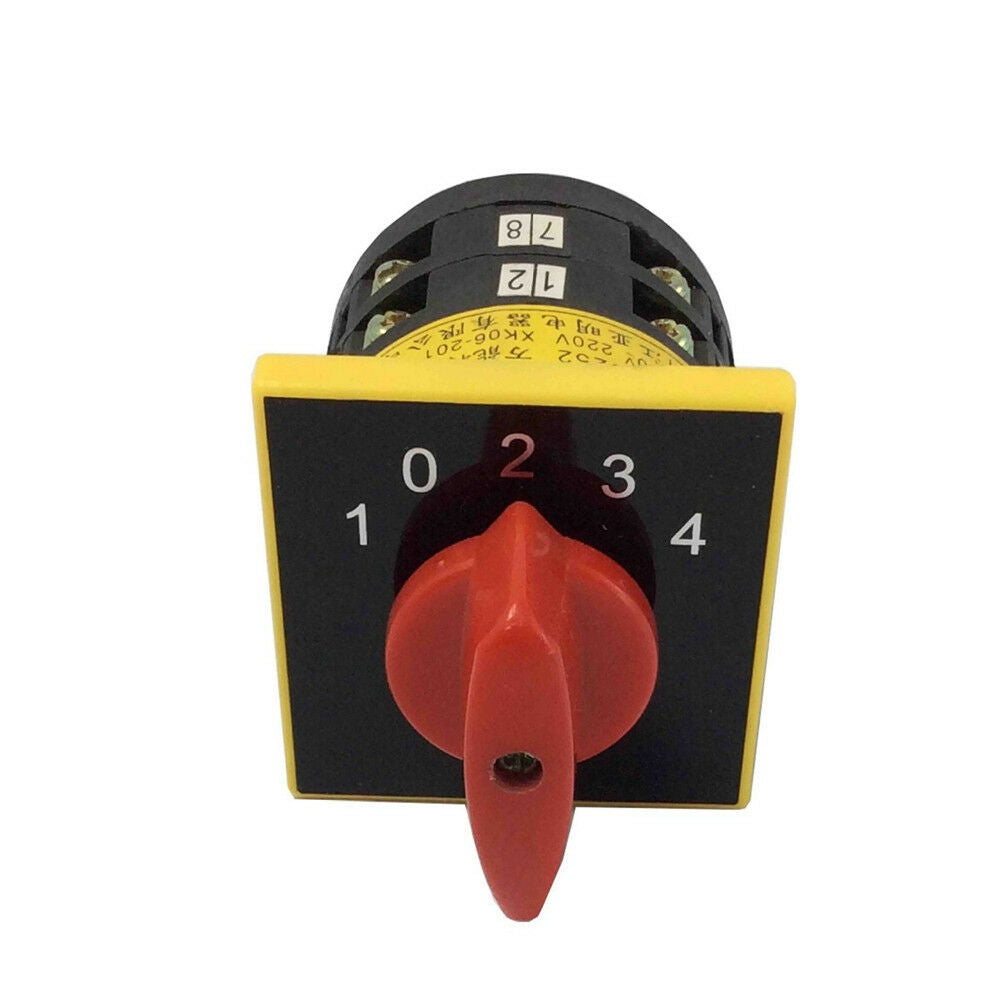 1PCS Combinations Changeover Switch 380V 5A 5 positions(1-0-2-3-4) 8 Terminals