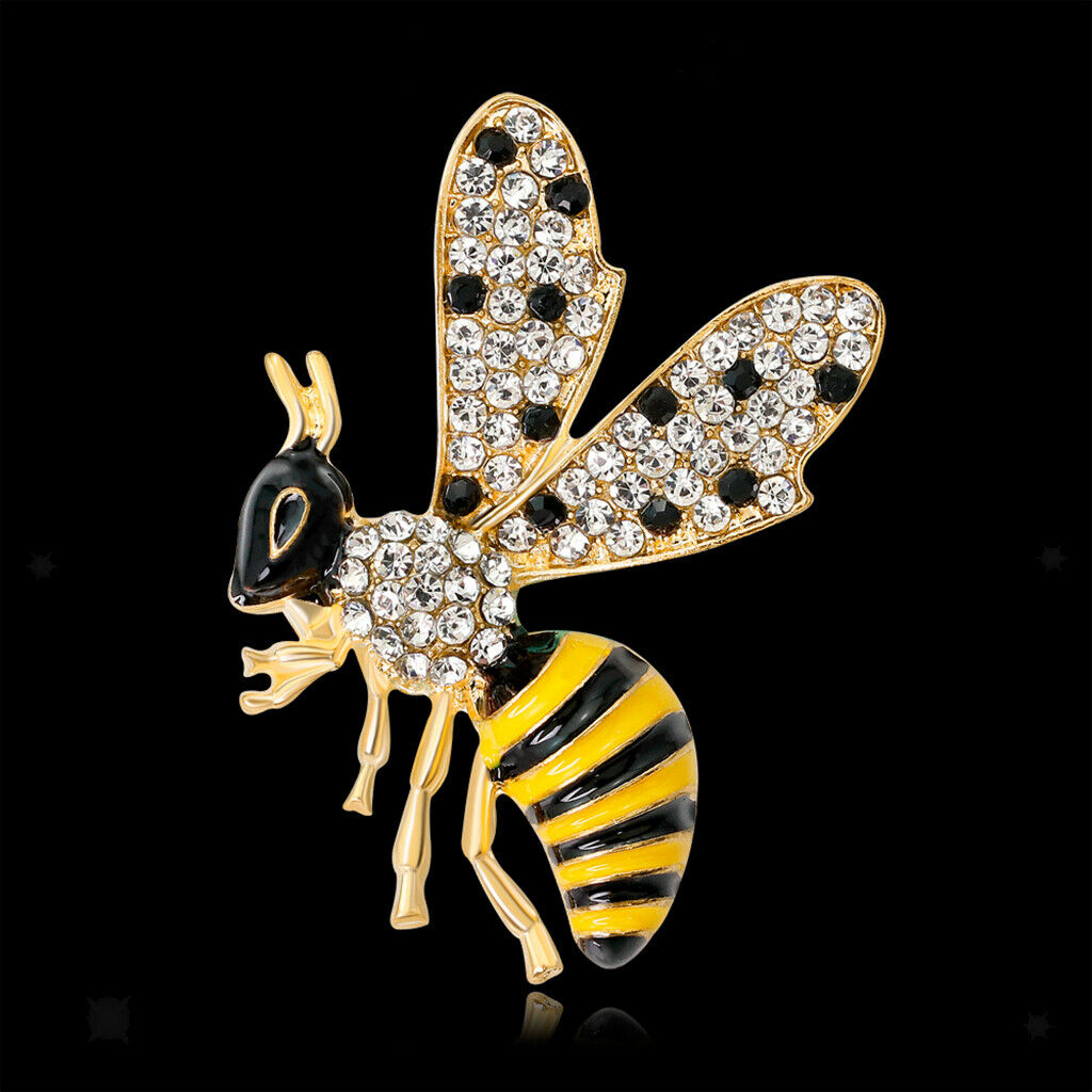 Rhinestone Honeybee Brooch Insect Brooch Boutonniere Jewelry