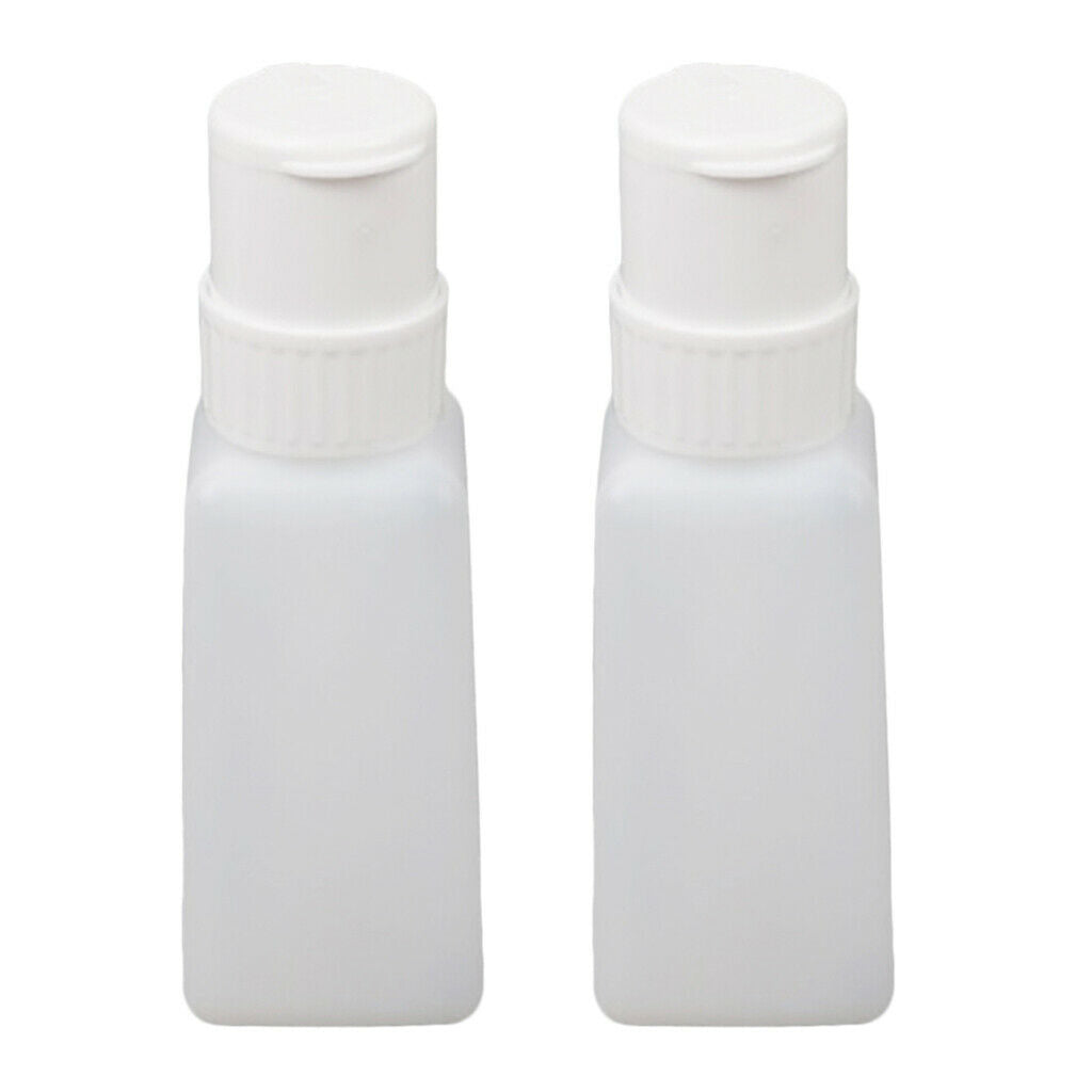2x Anti-corrosion Empty Nail Polish Remover Liquid Dispenser Press Bottle