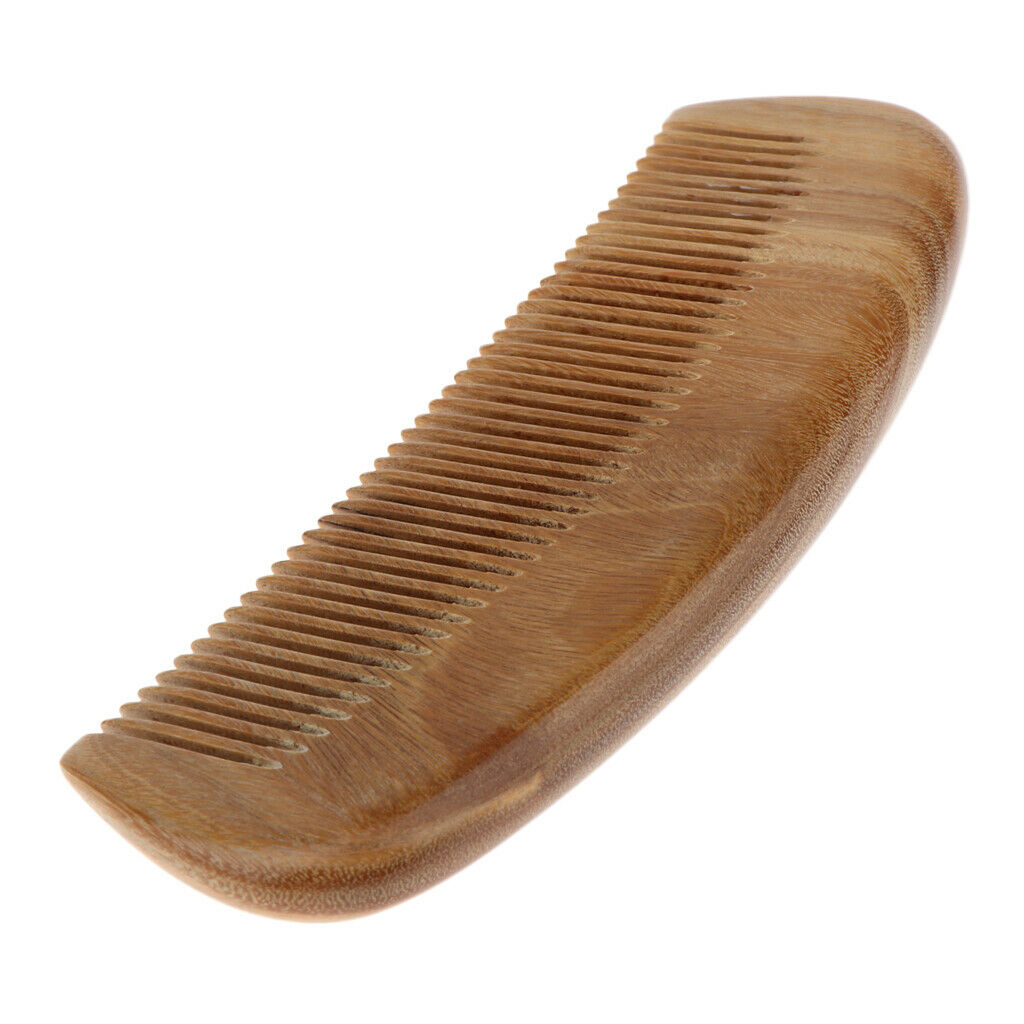 Wooden Fine Tooth Hair Comb Detangler , Anti-static Sandalwood Scent Handmade
