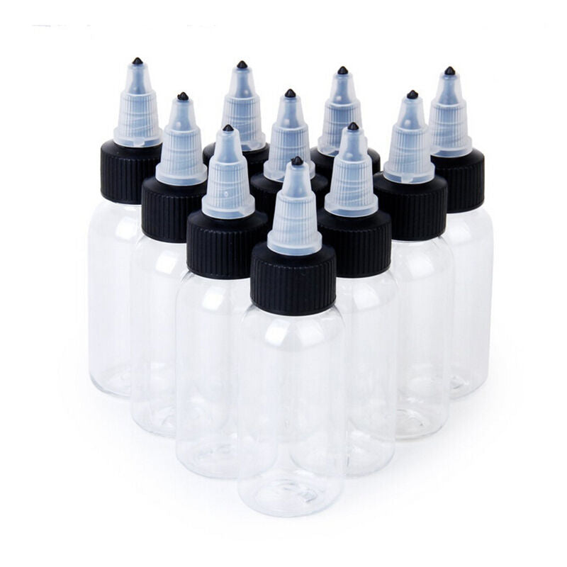 1X 30ml Empty PLASTIC Tattoo Ink Pigment Bottles  Airbrush Paint Supply BDAU