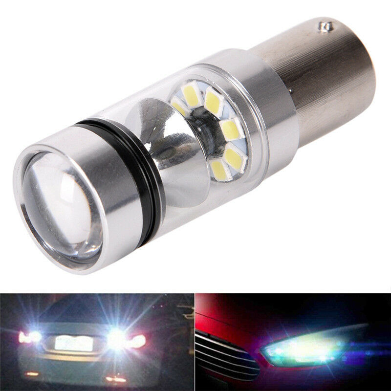 100W 1156 S25 P21W BA15S Aluminum LED Backup Light Car Reverse Bulb Lamp Fx
